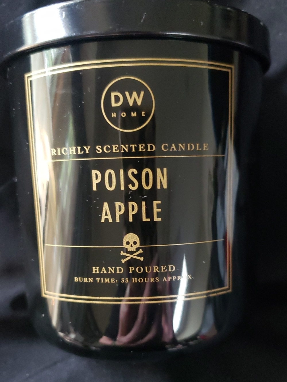 DW Home "Poison Apple" 33 Hour Black Jar Candle